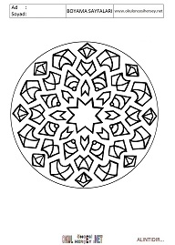 Mandala boyama sayfaları